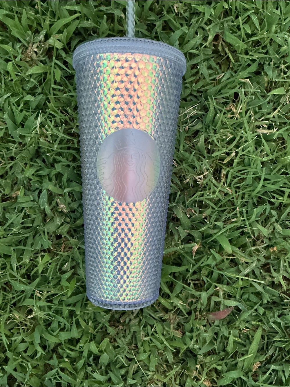 Starbucks Iridescent Studded Tumbler - Holographic Silver